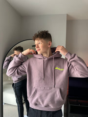 ADAM B - YOUTH LILAC WAVE HOODIE with YELLOW LOGO
